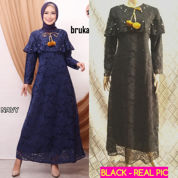 GAMIS PESTA MUSLIM BROKAT CORNELI - DMX 8313