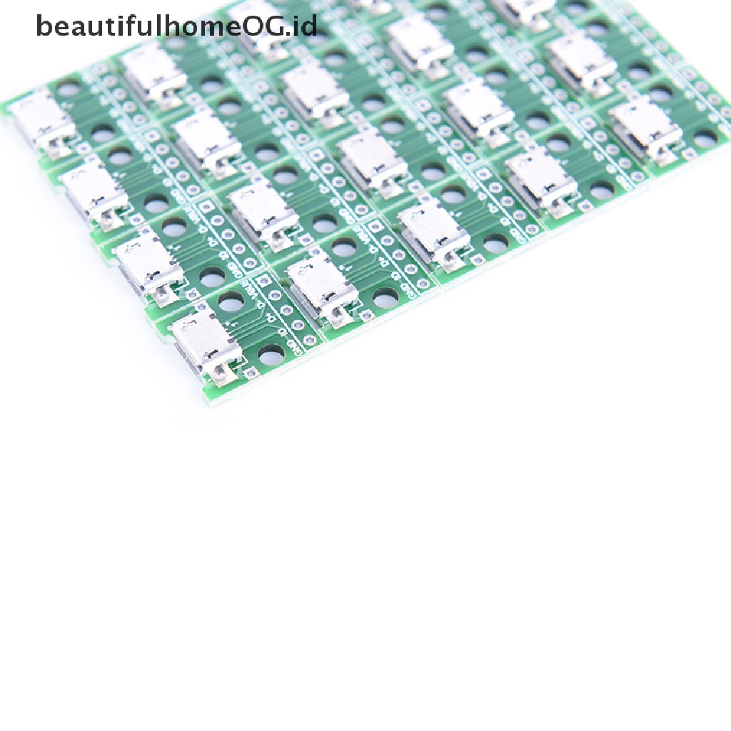 / Beautifulhomeog.id / 20pcs Papan Modul adapter Konektor micro usb Ke DIP 2.54mm female 5-pin