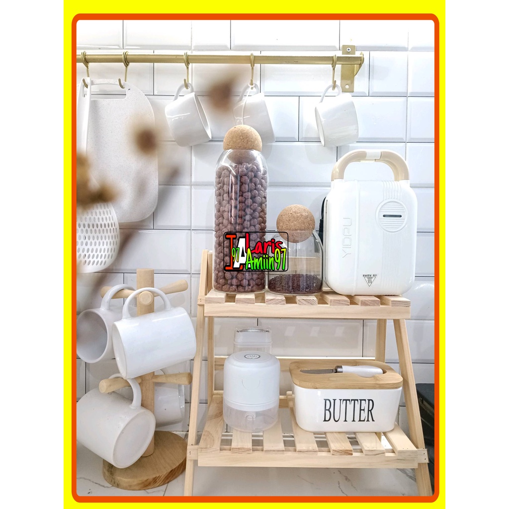 Rak Susun kayu Mini Serbaguna | Rak Meja Rakit Multifungsi