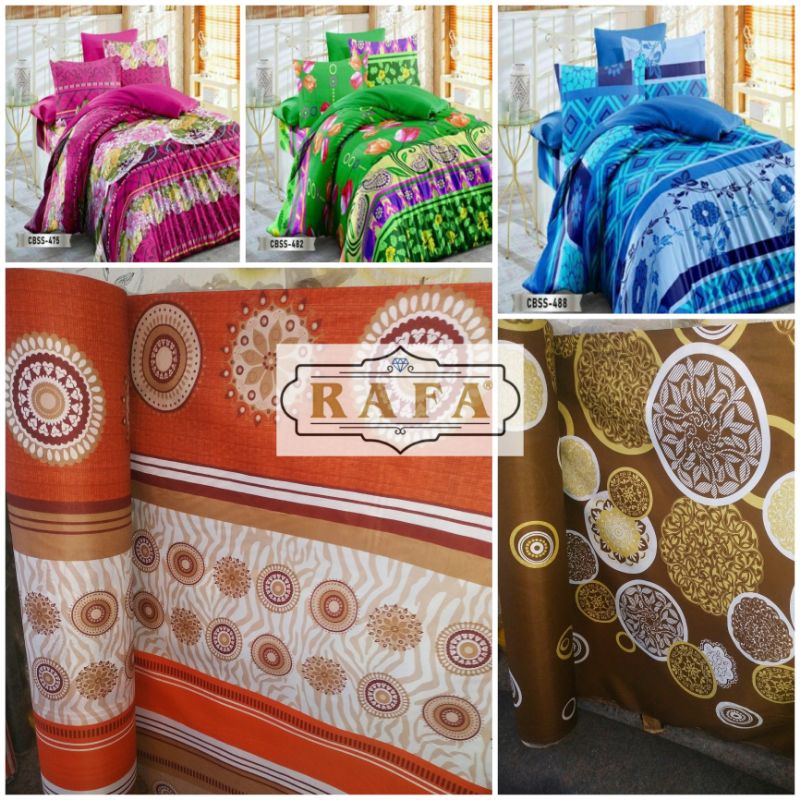 BAHAN KAIN SPREI GORDEN SELIMUT KATUN CINA MOTIF ABSTRAK, BATIK