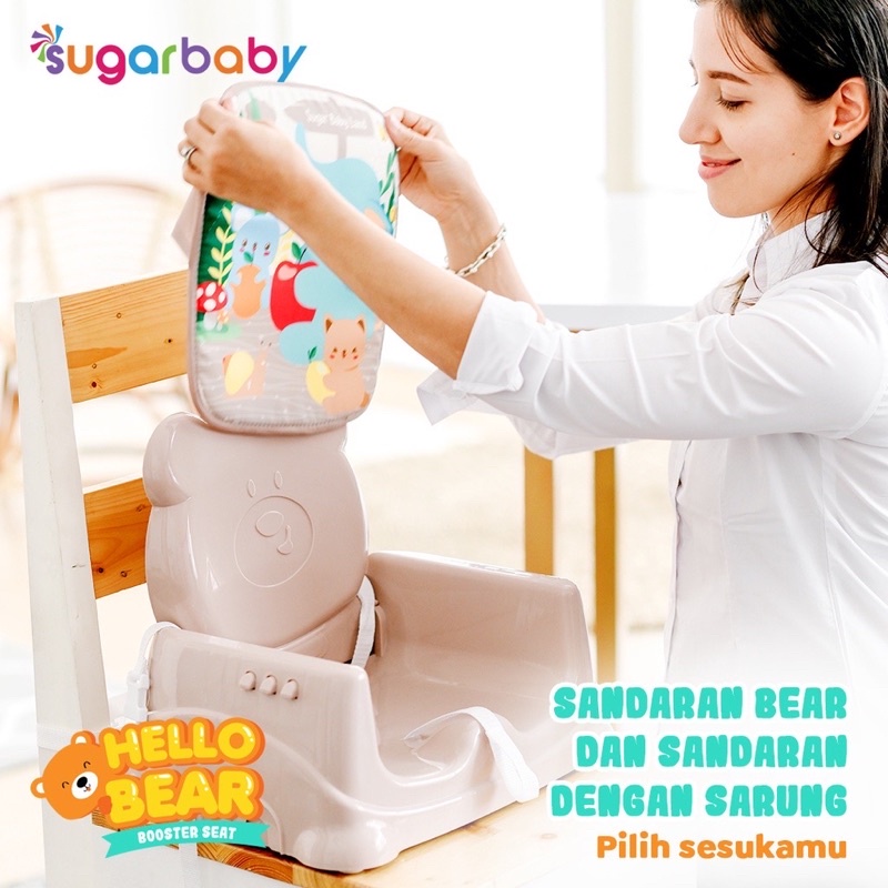 Sugar baby Hello Bear Booster Seat - Kursi Makan bayi FREE BUBBLE WRAP 2 LAPIS