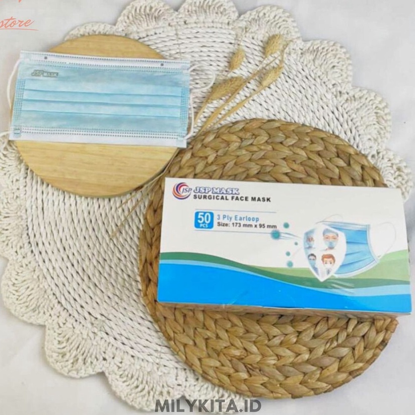 MASKER JSP MASK 3 PLY SM O9 TANPA KONEKTOR MEDIS