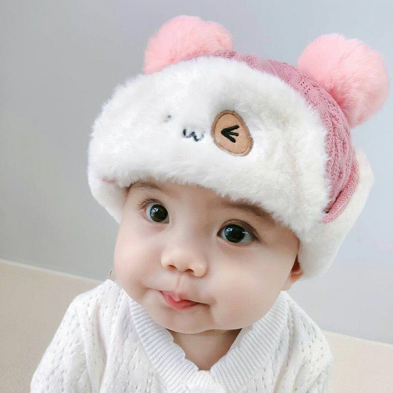 Topi Bayi Lucu - Topi Bulu Rajut Import M218