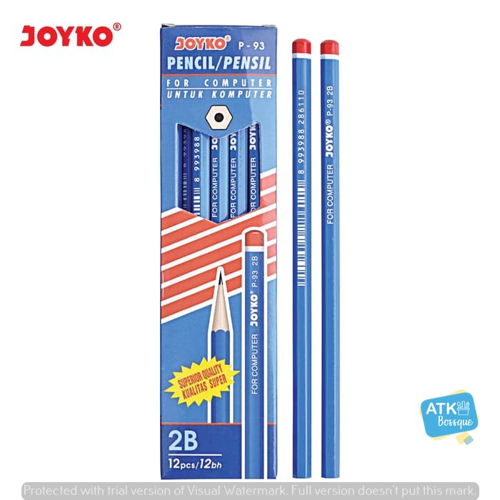 

Pensil / Pencil 2B Joyko P-93 Biru Lusinan Isi 12pcs