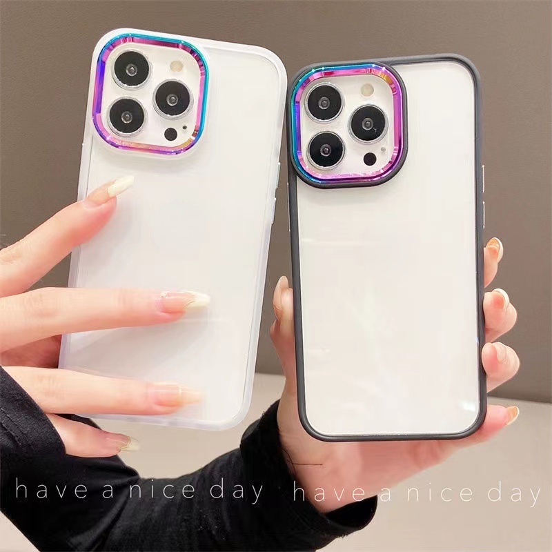 Case Handphone Motif Aurora Bahan Metal Untuk Iphone 13 Pro Max 11 12 Pro Max X Xs Max XR