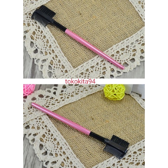 Sisir Dan Sikat Alis 2in1 Blackpink Satuan - Sisir Alis Dan Bulumata 1Pcs - Sikat Alis 14 Cm 2 Warna