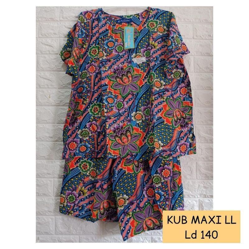STELAN KULOT MAXI LL BATIK KENCANA UNGU ASLI LABEL BIRU - DASTER JUMBO