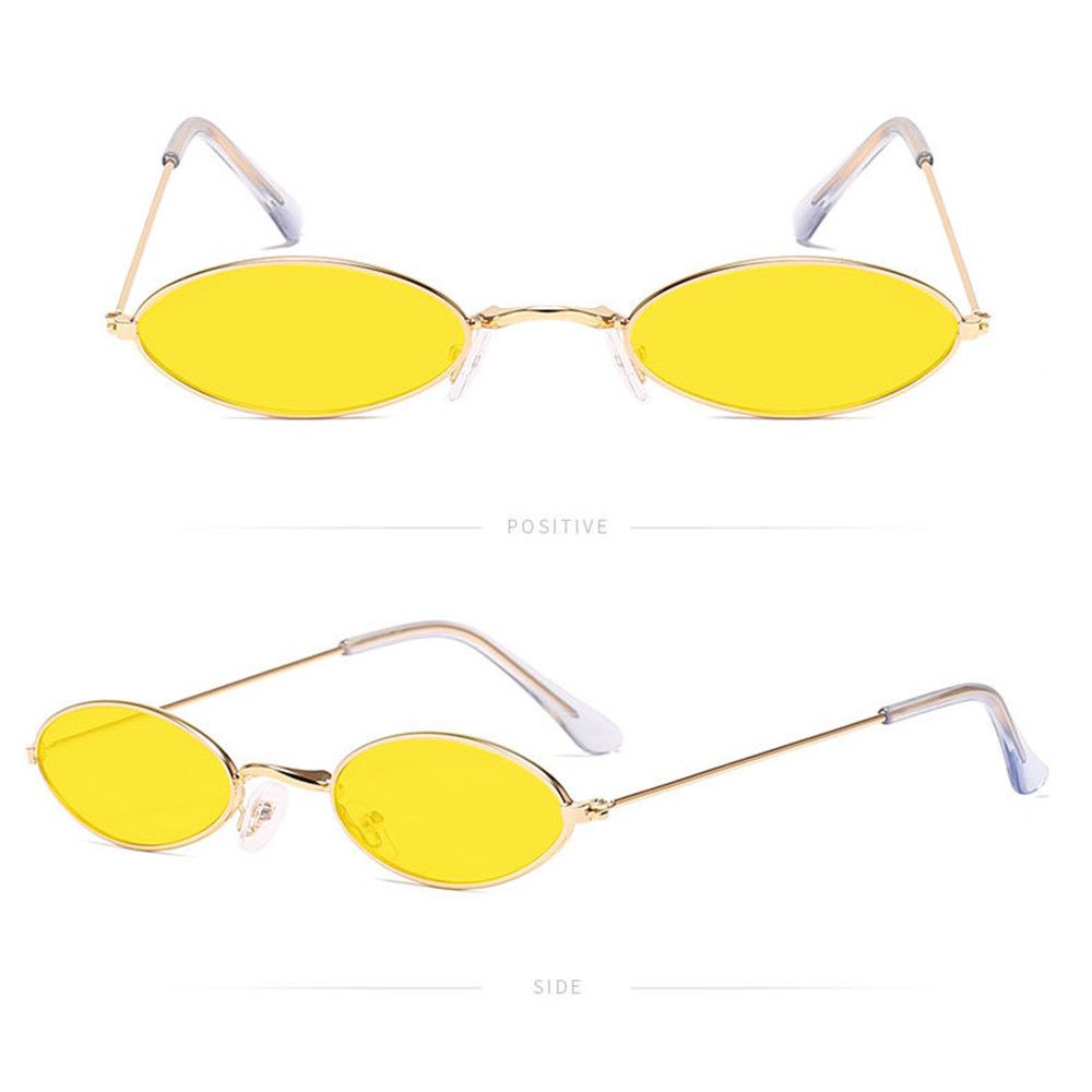 ROW 3 Pairs Summer Vintage Shades Accessories Eyeglasses Oval Sunglasses Men and Women Fashion Design Small Frame Retro Sun Glasses