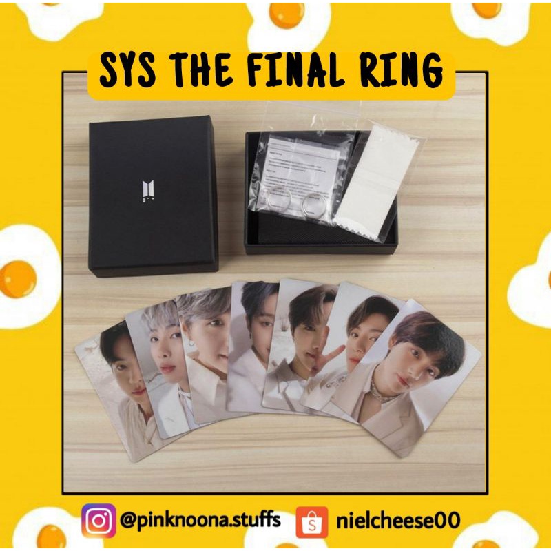 BTS SYS SPEAK YOURSELF THE FINAL TOUR MERCH RING KPOP CINCIN COUPLE