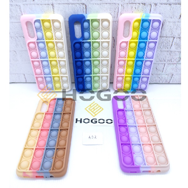 HOGOO SILICONE CASE POP IT SAMSUNG FOR A02S A31 A10S A20S A11 A21S - CASE PENGHILANG STRESS PUSH IT BUBBLE CASE RAINBOW