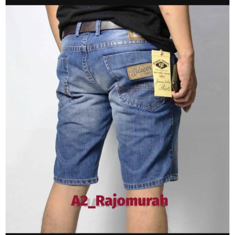 celana jeans pendek distro polos MC WICER ORIGINAL