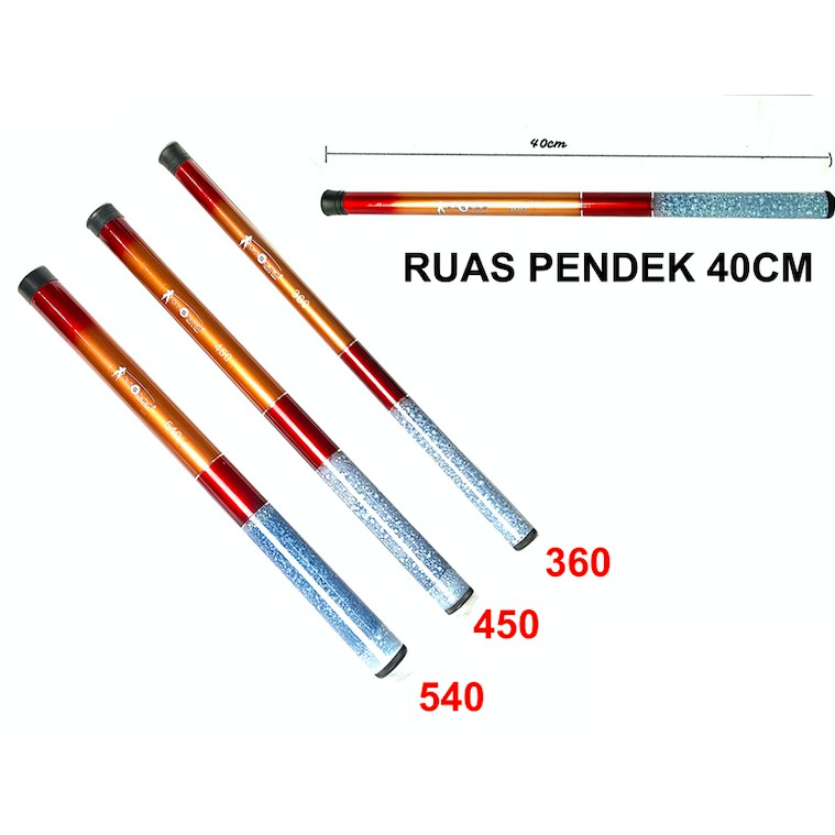 Joran Tegek Kagawa 360 450 540 Orange Ruas Pendek 40Cm