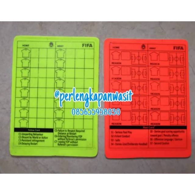 Stiker Kartu Wasit Shopee Indonesia