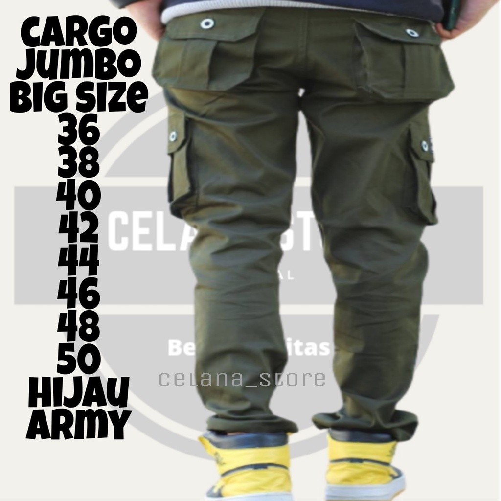 BIG SIZE 36-50/celana cargo panjang pria big size/celana cargo pria/celana cargo jumbo pria/celana cargo ukuran besar/celana pdl jumbo/celana gunung big size