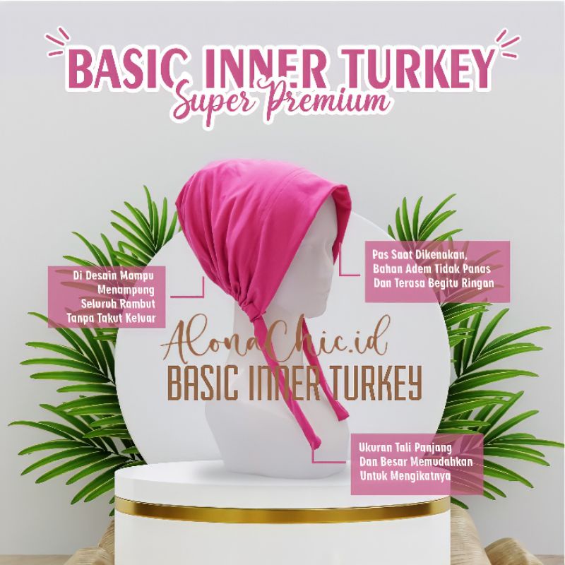 Inner Basic Tali Turkey Ciput Polos