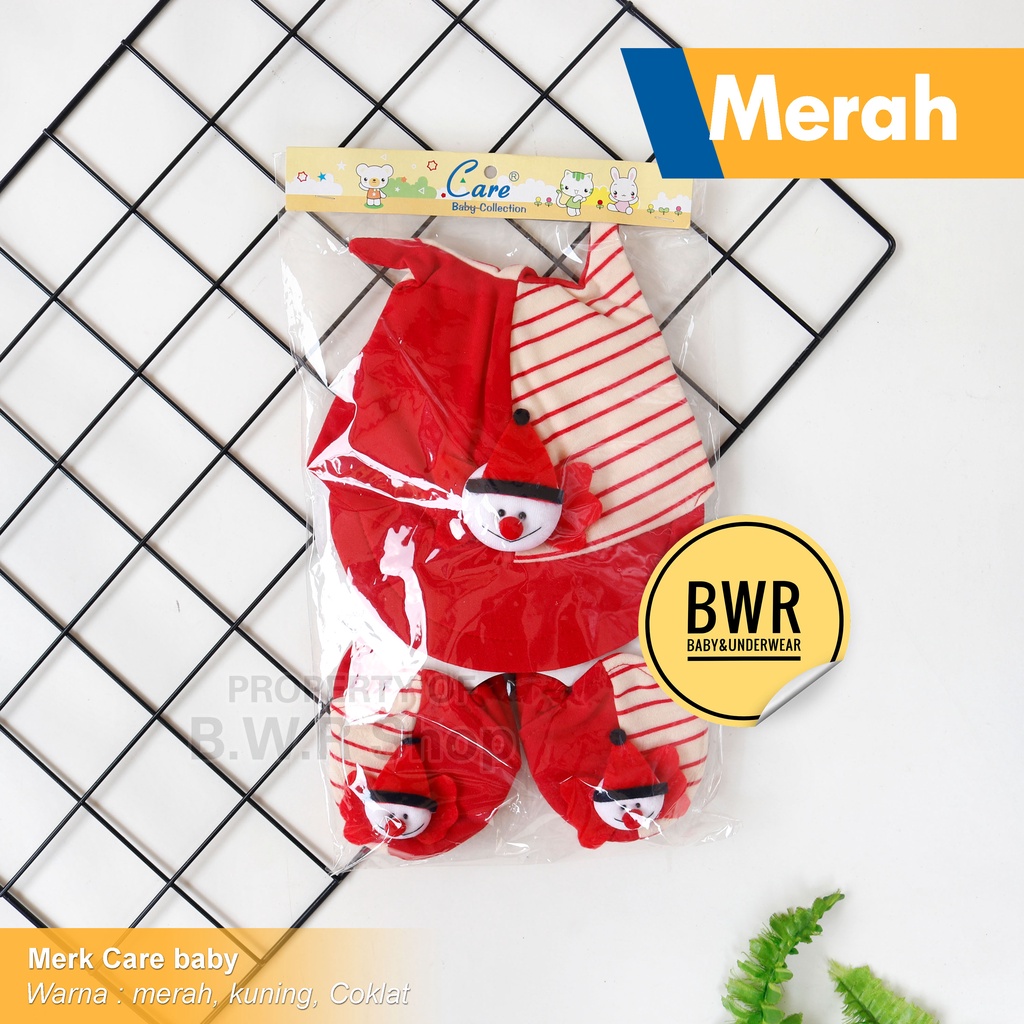 Topi Care / Topi Bayi Murah New Born Karakter / Topi Set Sepatu Bayi BADUT 03 - Bwr IX