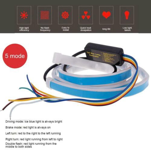 Flexible LED Strip Tailgate Light RGB Trunk Running Berjalan Lampu DRL Bagasi Belakang 120cm