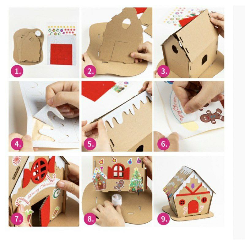 diy christmas house - prakarya anak hiasan natal