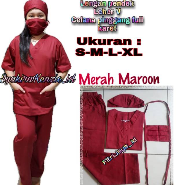 Baju Oka perawat lengan pendek pria dan wanita/baju medis/baju bidan/baju UGD/baju operasi/baju jaga