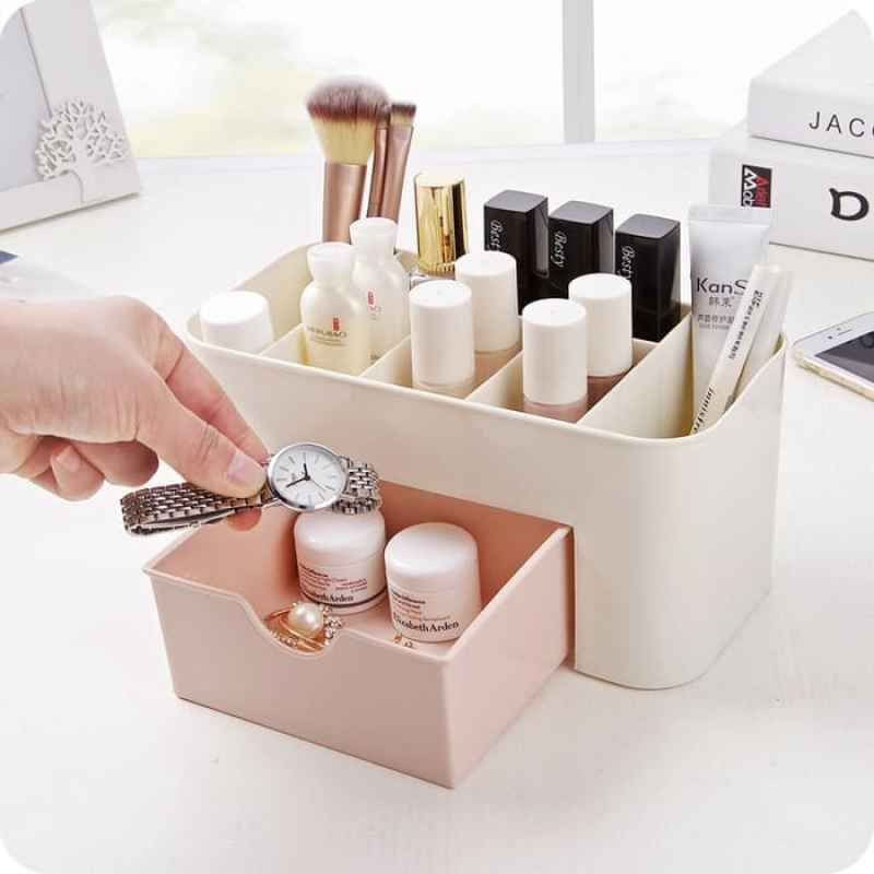 Rak Kosmetik Make up / Storage Multifungsi / Tempat / Kotak Kosmetik Makeup / Laci Perhiasan Makeup / Organizer Meja