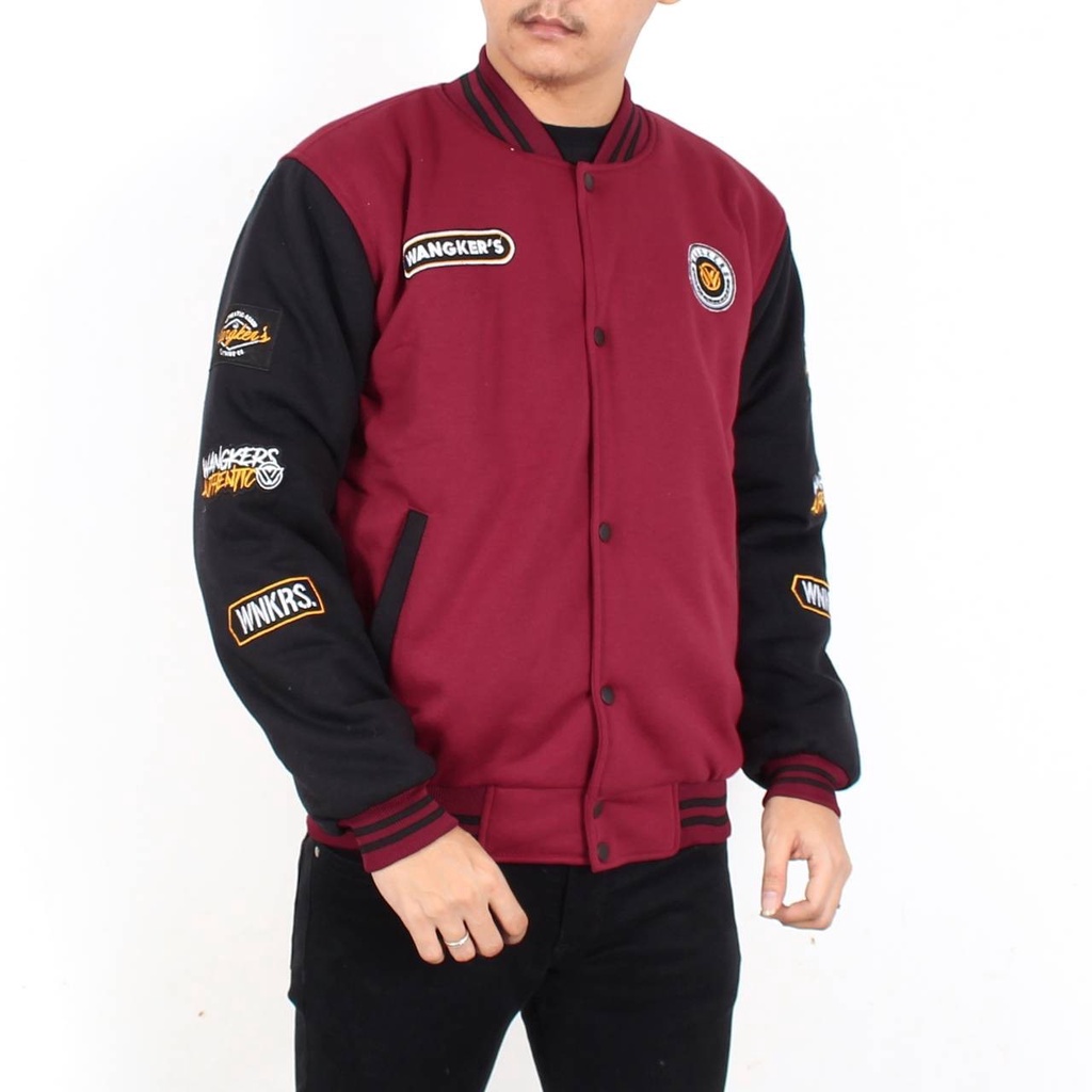 JAKET VINTAGE PRIA WANITA - JAKET VARSITY BASEBALL ORIGINAL WANGKERS FULL BORDIR EMBEL