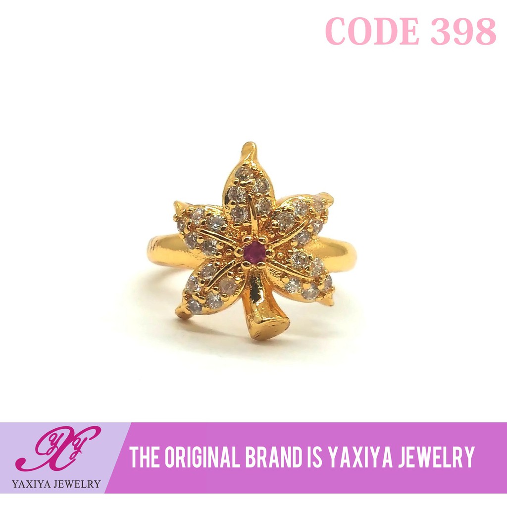 

Cincin permata Lapis emas Perhiasan imitasi Gold Yaxiya Jewelry 398