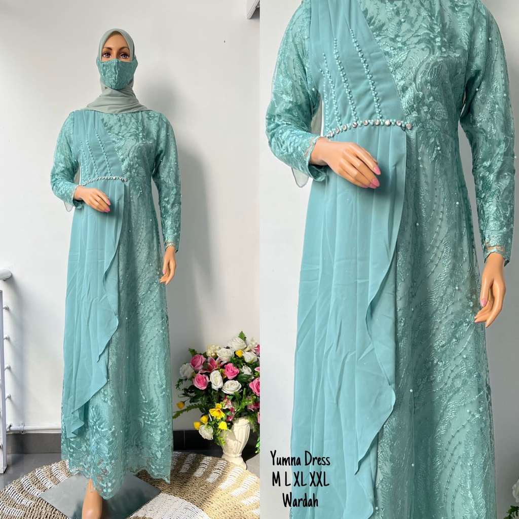 Gamis Yumna Dress Payet Slendang Premium || [COD] Bayar di Tempat || Gamis Wisuda Remaja Terbaru || Terlaris Gamis Pesta Tille Tuton Premium || Gamis Seragam Pesta Modern 2022