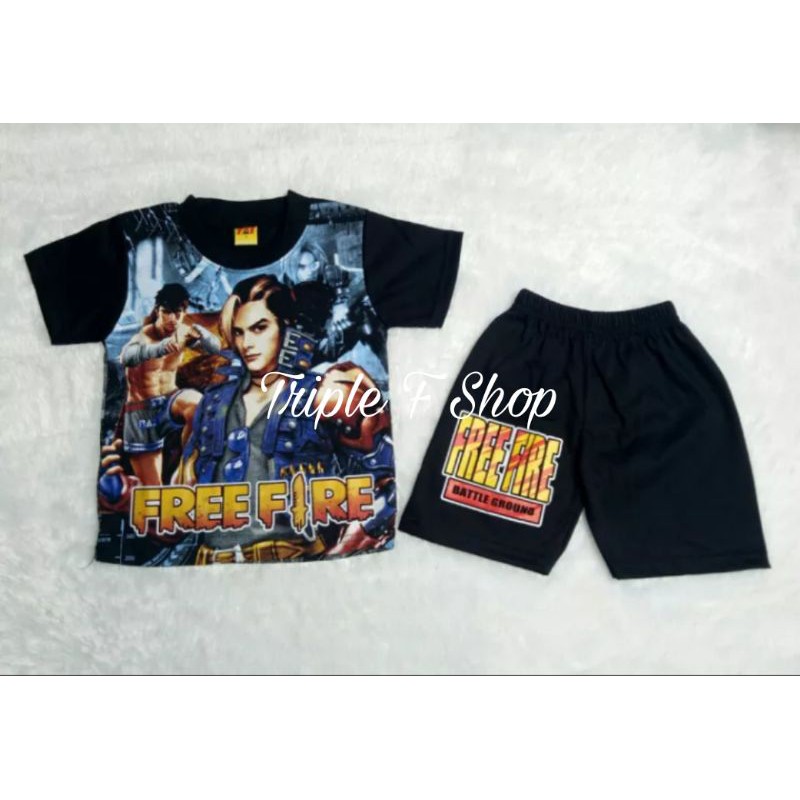 Setelan anak Freefire/setelan kaos anak Freefire/kaos anak Freefire