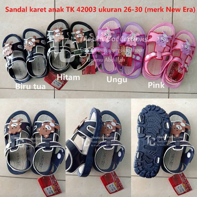  Sandal  karet  anak TK 42003 ukuran 26 30 merk New  Era  