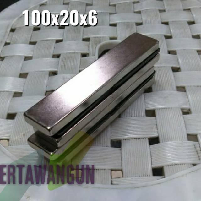 Magnet Neodymium batang 100x20x6