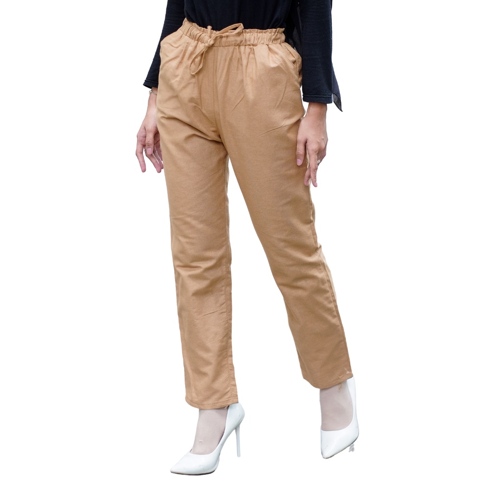 Widi Pants Celana Linen Premium Kulot Wanita Yuna Pants Widie Celana Panjang Linen Rami Hits Ootd Selebgram Fashion Grosir Wanita Pusatgrosir_solo