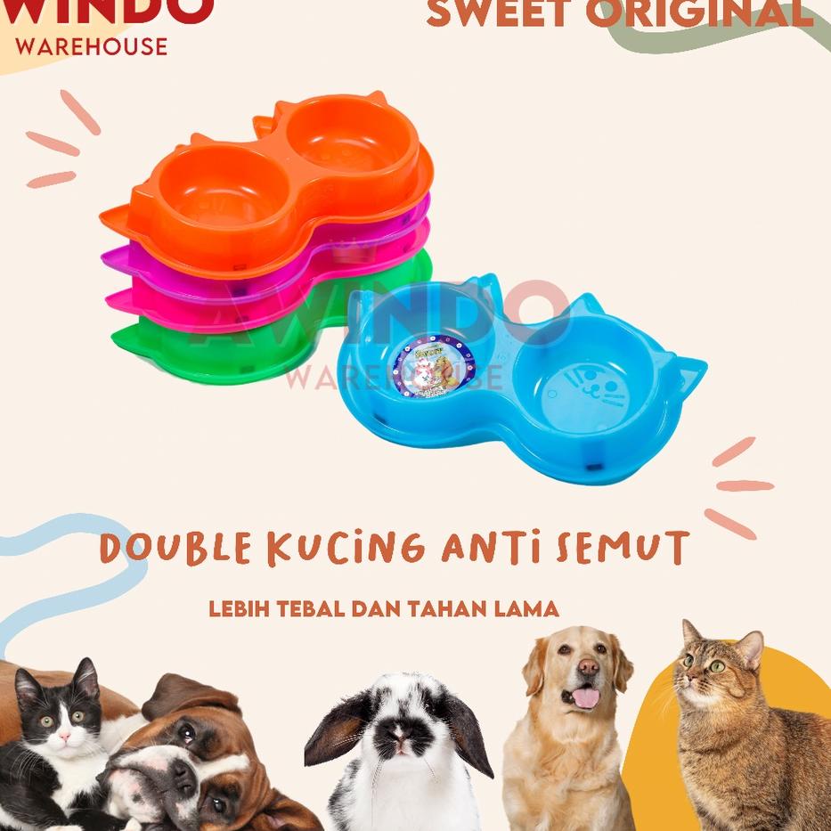 MEGA SALE』 PLATE 9 - Tempat Piring Pakan Minum Makan Kucing 