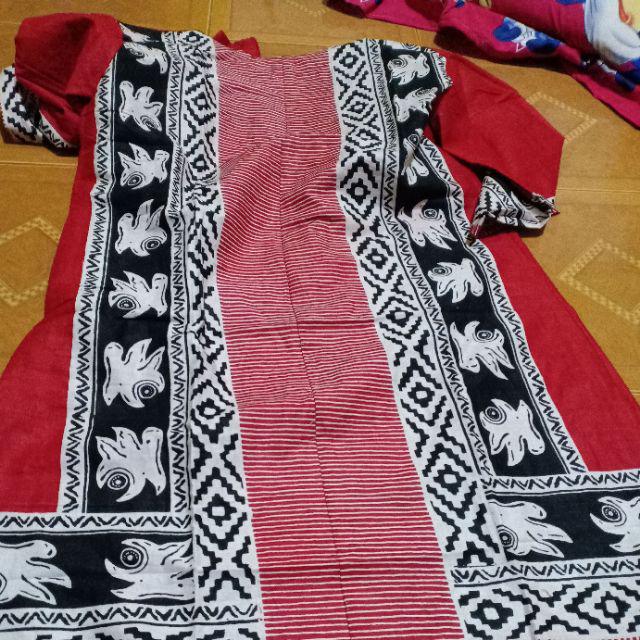 Tunic Sasilia Dress Batik Wanita Tenun Toraja Katun Premium Seragam Warna Modern Cewek