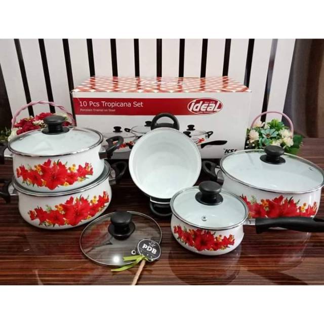panci set enamel ideal tropicana