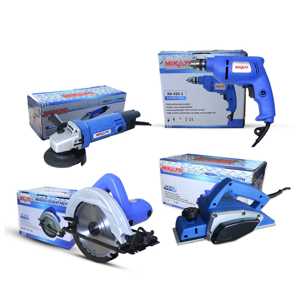 PAKET TUKANG KAYU!!! Mesin Serut + Mesin CIRCULAR SAW + GRINDA 4 INCHI BOR MIKAYO