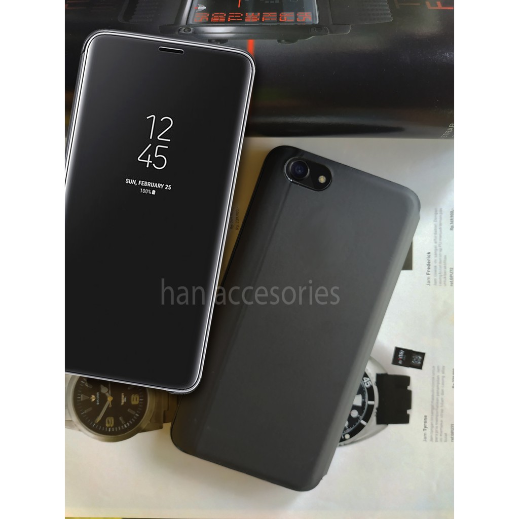 Clear View Standing Cover OPPO A71 Hight Quality Copy - Mirror Flip Case