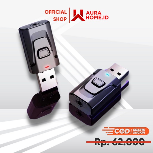 USB Audio Bluetooth 5.0 Receiver Transmitter Adapter / Usb Blutut Blututh Bluetooth Tanpa Kabel Musi