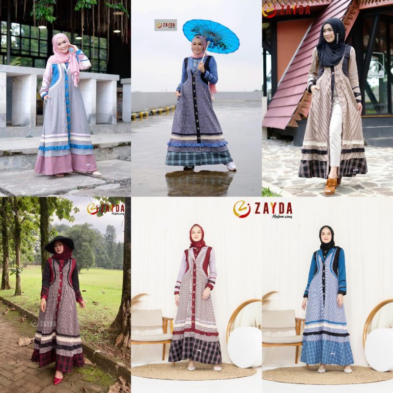 Gamis Zayda Amimah Series ZG80 blue & Maroon