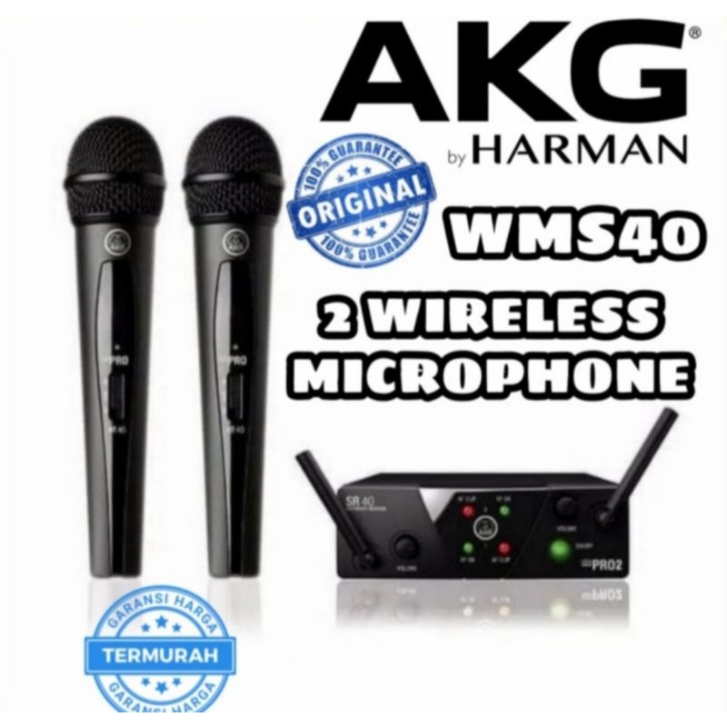 MIC WIRELESS AKG WMS 40 MINI DUAL MICROPHONE