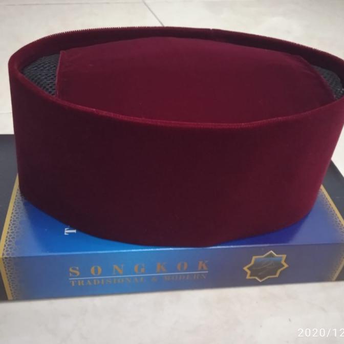 PECI SONGKOK KOPYAH KOPIAH KOPEAH MERAH MAROON TINGGI 11,12,13