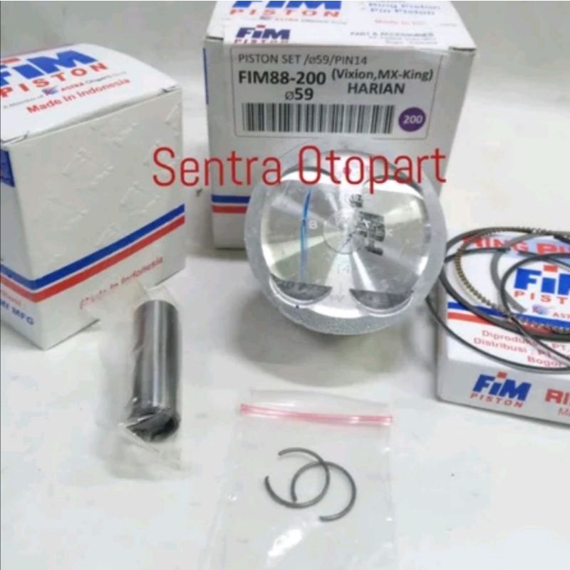 Piston seher kit vixion mx King r15 old oversize 200 fim