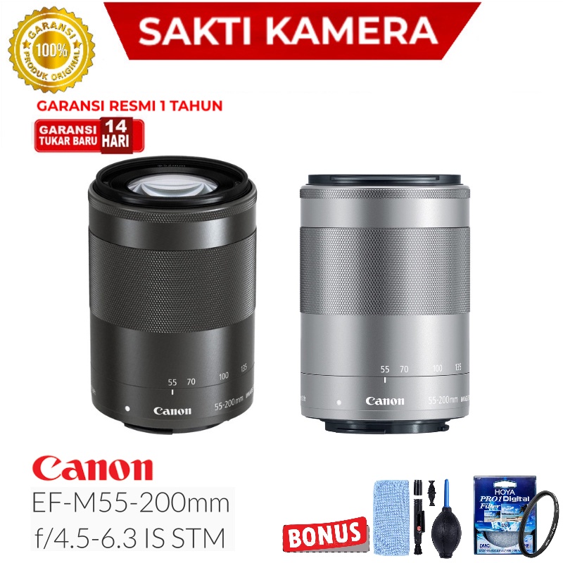 Lensa Tele Canon E-FM 55-200mm Is Stm Mirrorless EOS M M10 M3 M100 M50