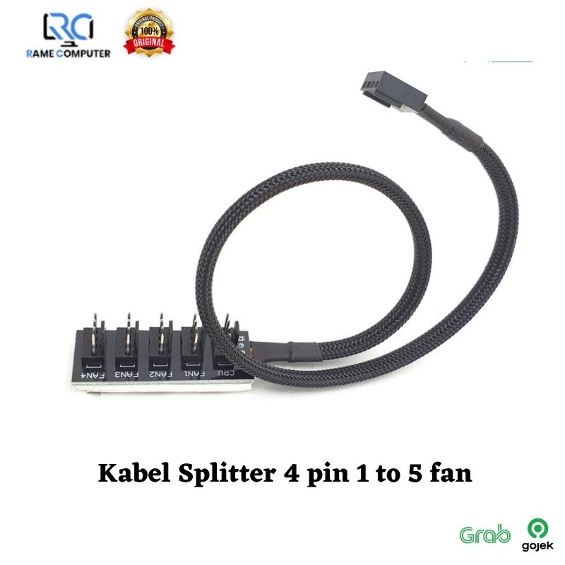 Kabel Splitter 4 pin 1 to 5 fan PWM Hub Cable / Kabel Hub Fan