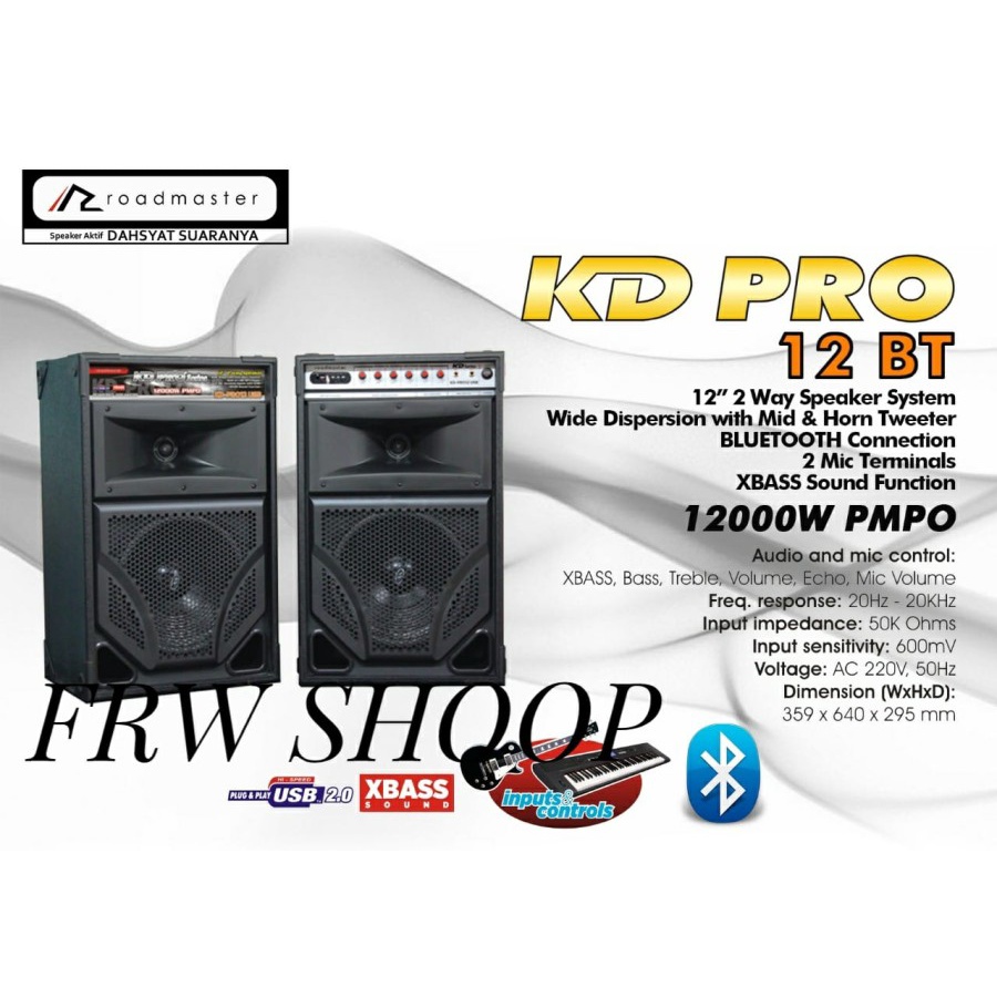 SPEAKER AKTIF ROADMASTER KD PRO 12 BT / KD PRO 12BT NEW