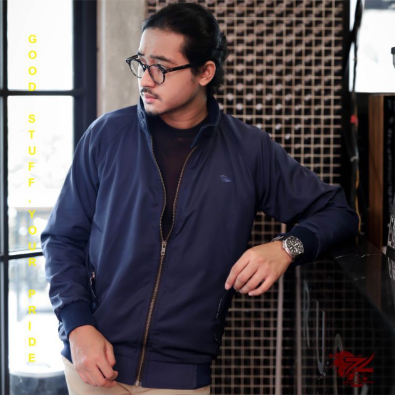 JAKET HARRINGTON JAMES NAVY ZL.STORE