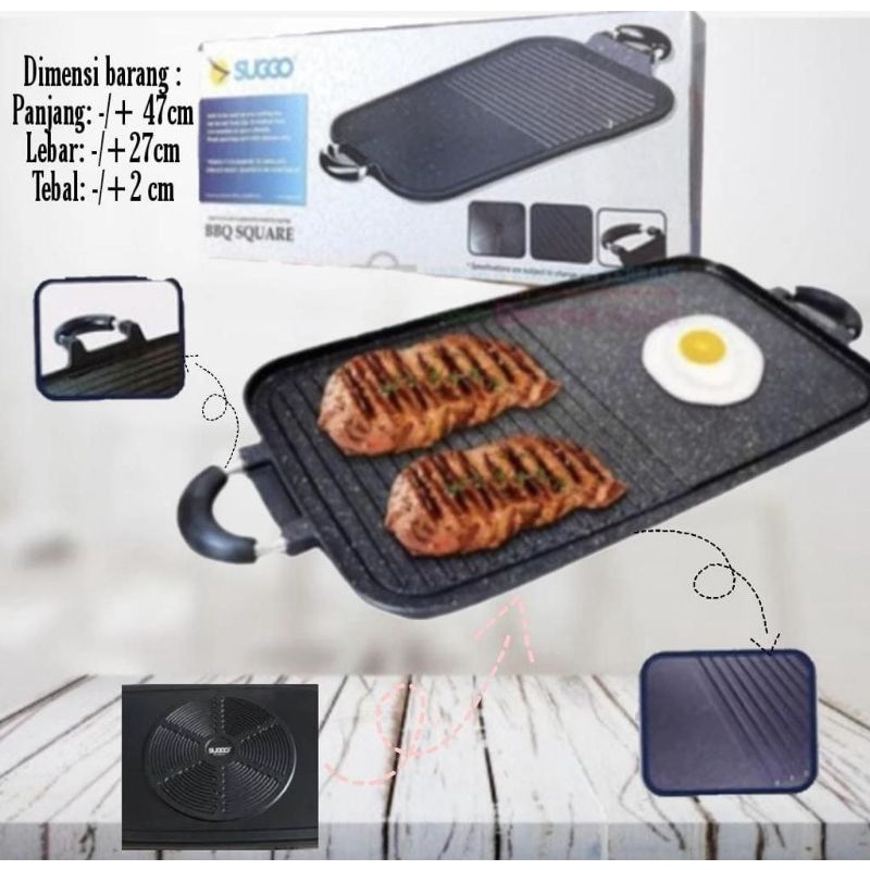 Jual multi grill suggo/pan grill/grill pan bakar daging Shopee Indonesia