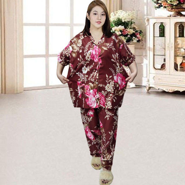 BAJU TIDUR WANITA CP JUMBO XXL MOTIF FLOWER