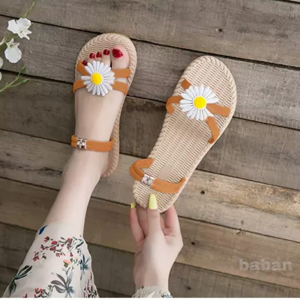 [LOKAL] DOMMO - D5103 SANDAL WANITA RING BUNGA RM 69