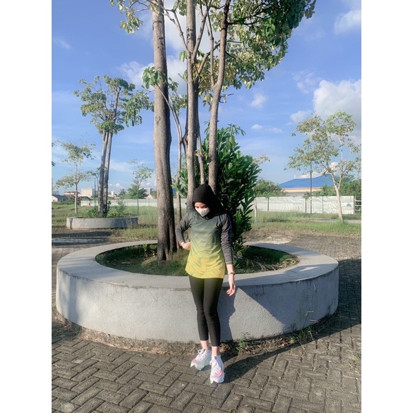 AD RUN MOTIF PJG WOMAN KAOS OLAHRAGA MUSLIM-8