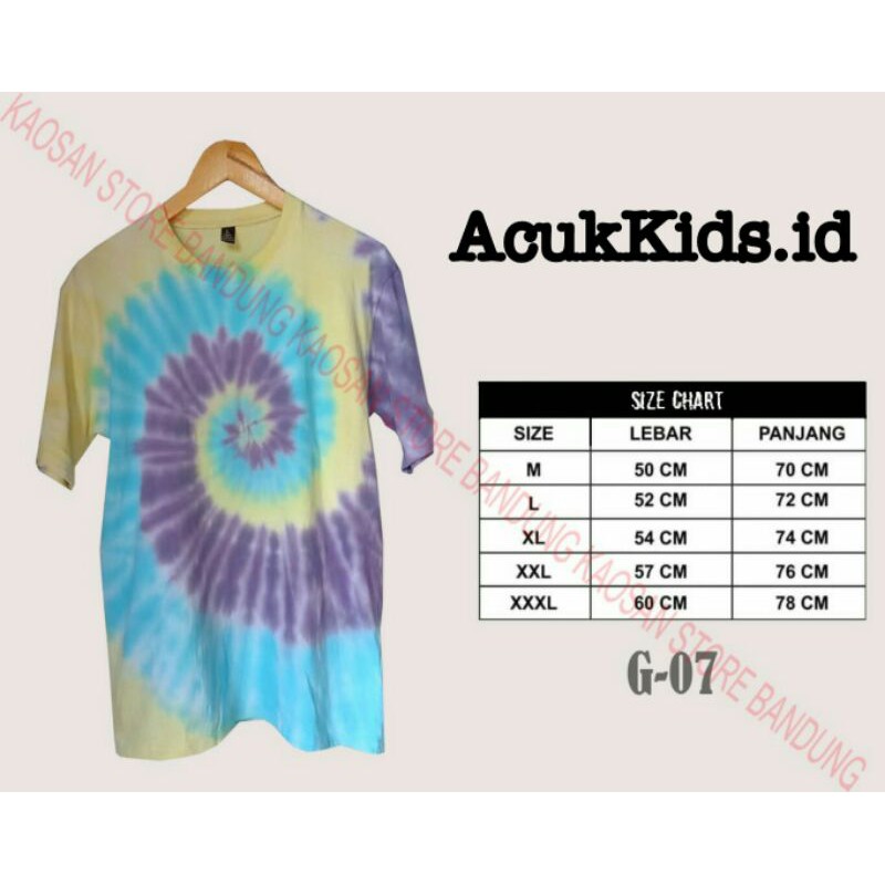 BAJU KAOS TIE DYE COTTON 20S PREMIUM PRIA WANITA MURAH/TIE DYE/T-SHIRT TIE DYE/KAOS TIE DYE BISA COD